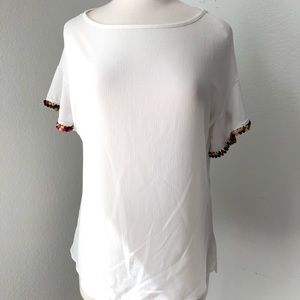 Kay Celine Pom Sleeve Blouse